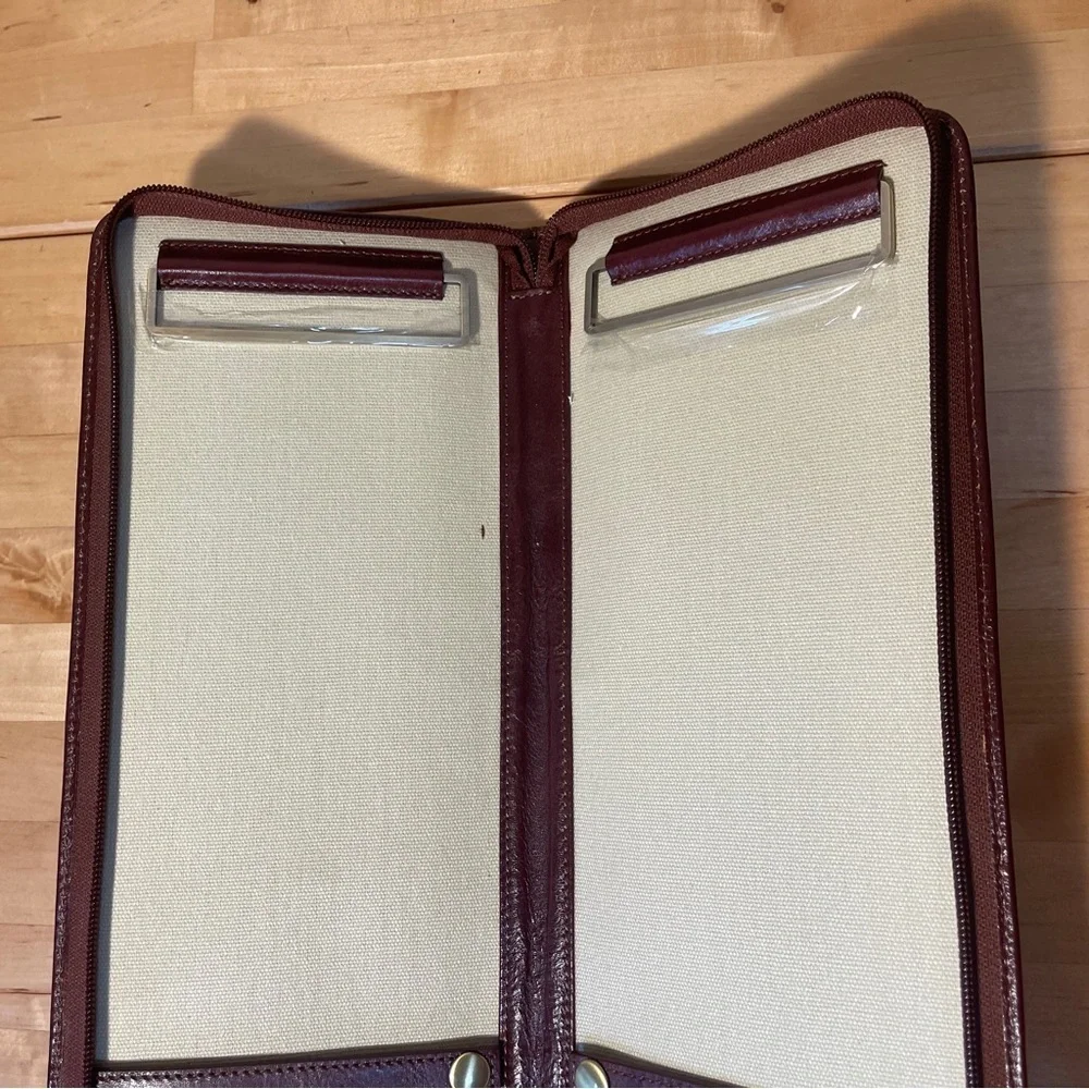 Red Envelope Burgundy Leather Tie Travel Case Men's Dress Tie Organizer